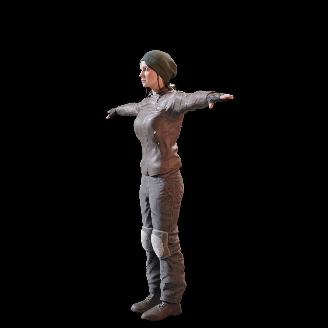 Female Characters Game-Ready pack Low-poly 3D model_10