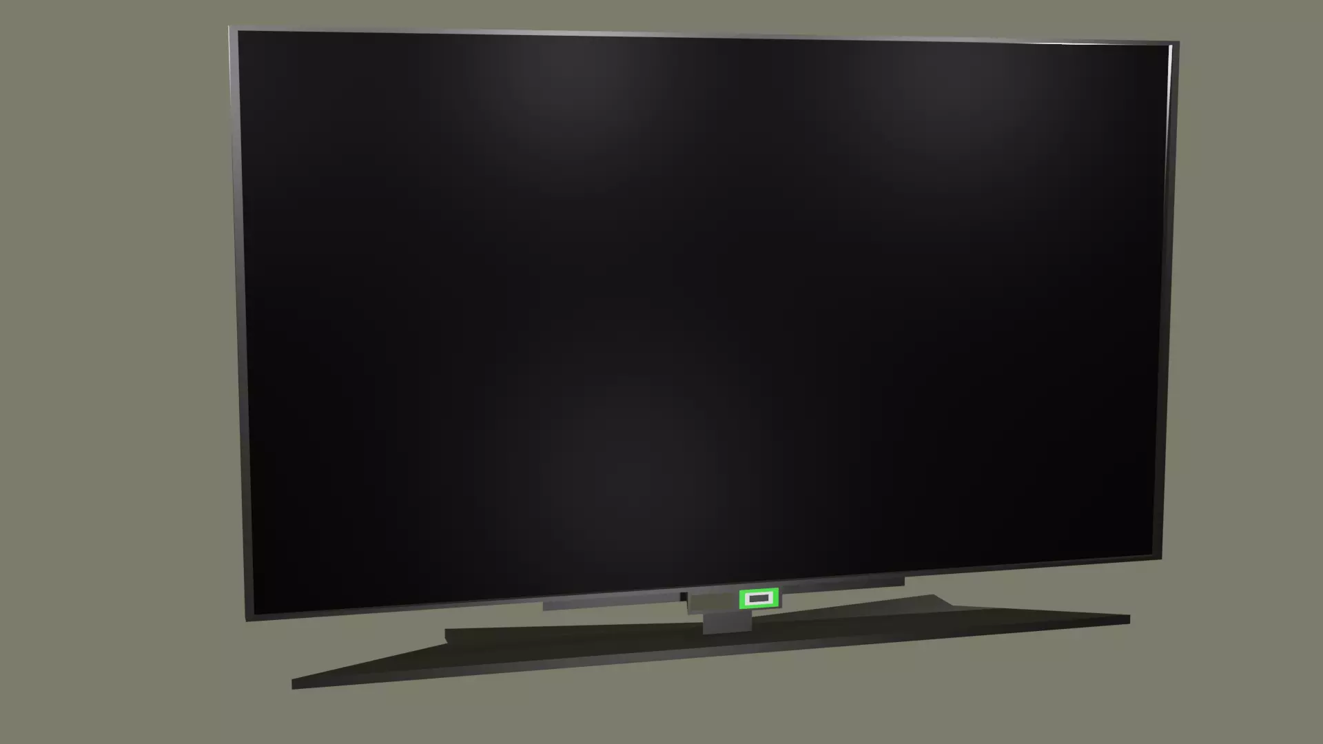 Flat screen TV Low-poly 3D model_0