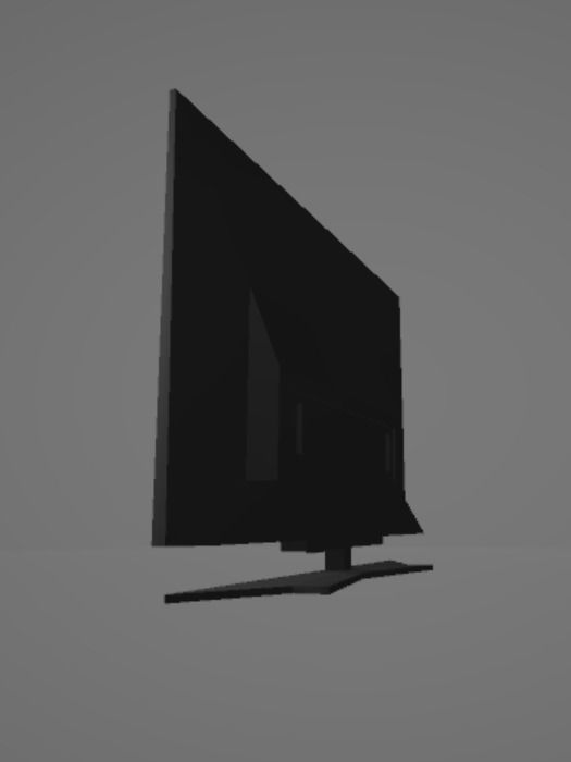 Flat screen TV Low-poly 3D model_2