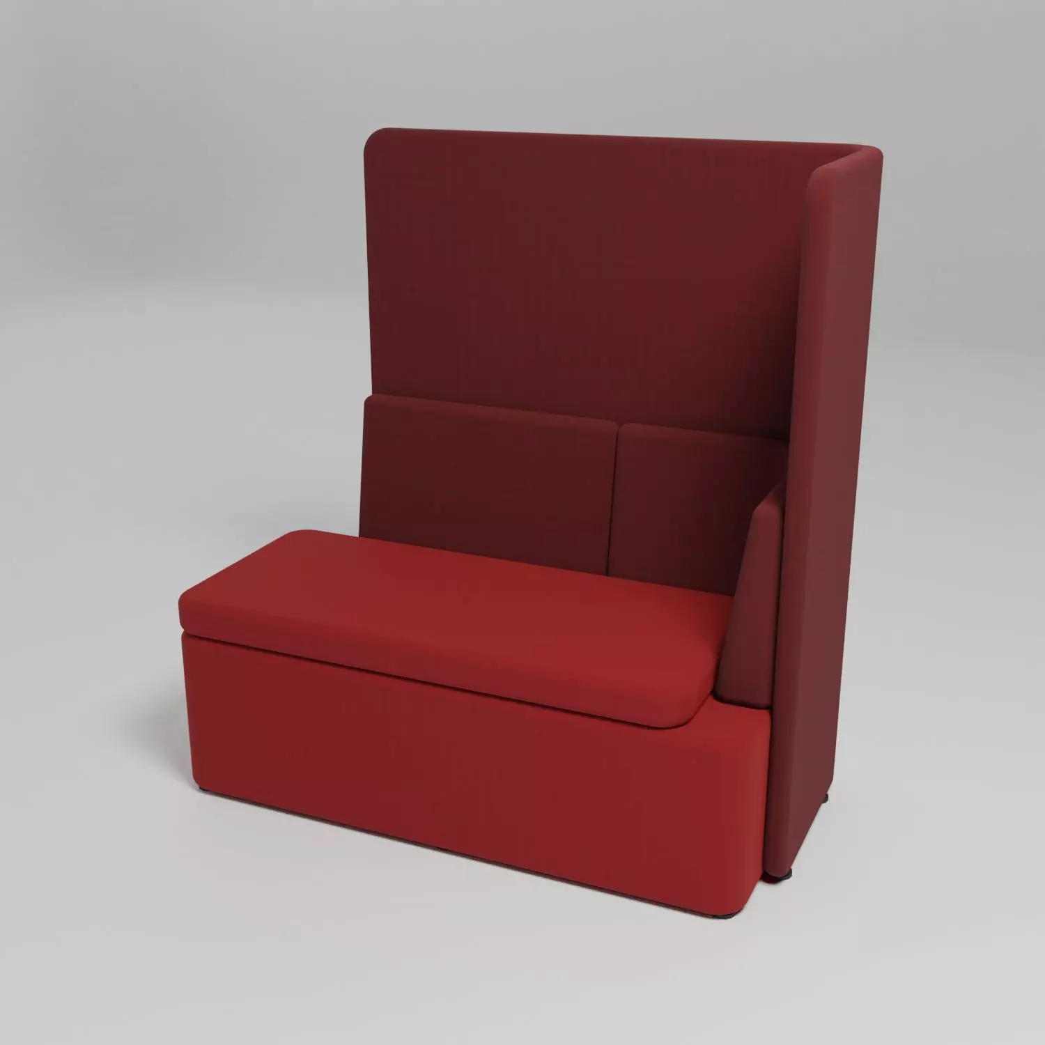 KAIVA - Sectional sofa with high screen on the right side - Free 3D model