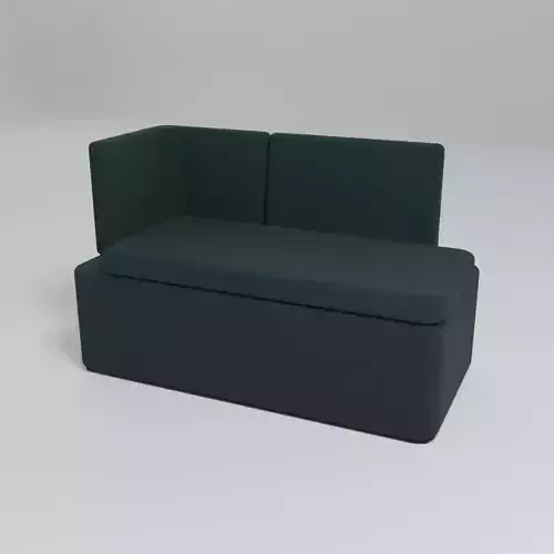 KAIVA - Sectional sofa with high screen on the left side -