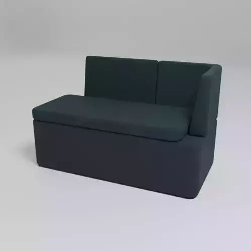 KAIVA - Sectional sofa with high screen on the right side -