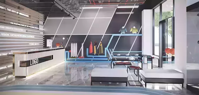 Basketball store Sporting Goods Shop 3D model