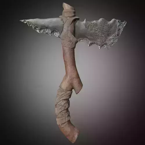 Low-poly stone axe