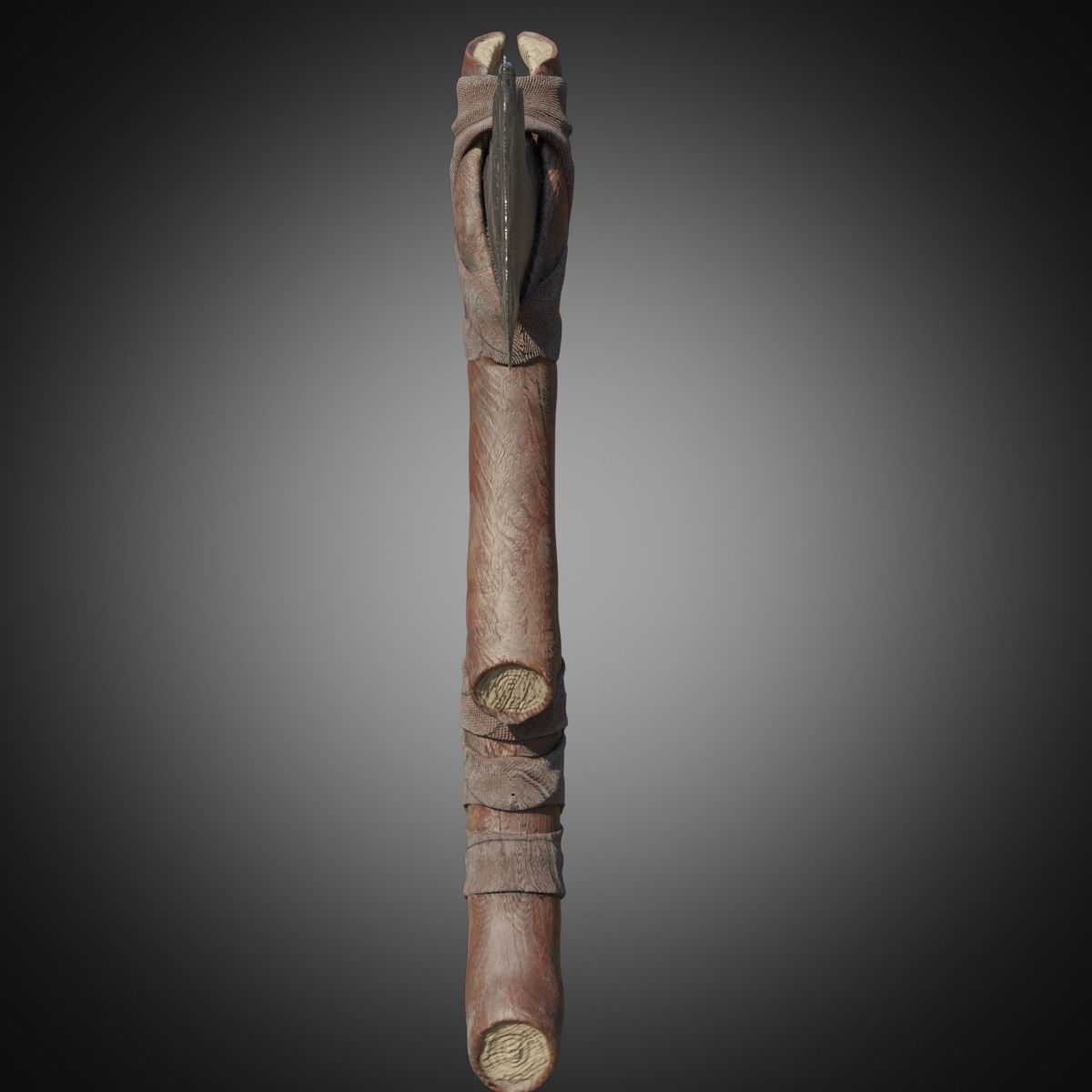 Low-poly stone axe Free low-poly 3D model_2