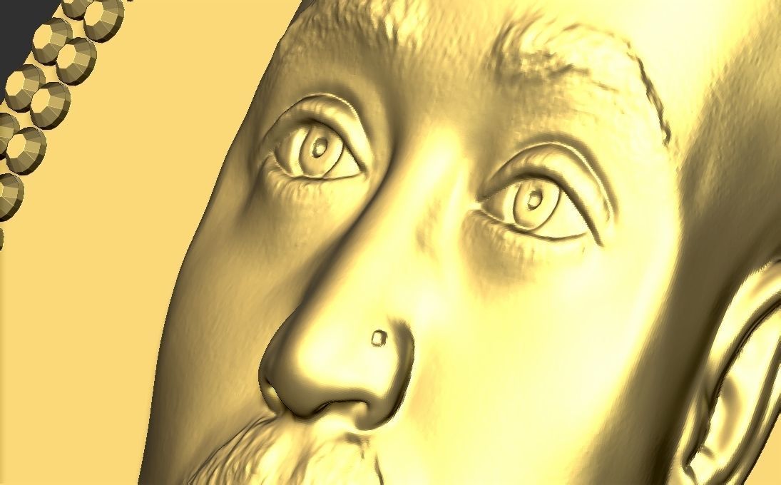 Tupac Shakur medallion pendant 3D printing ready stl obj 3D print model_19