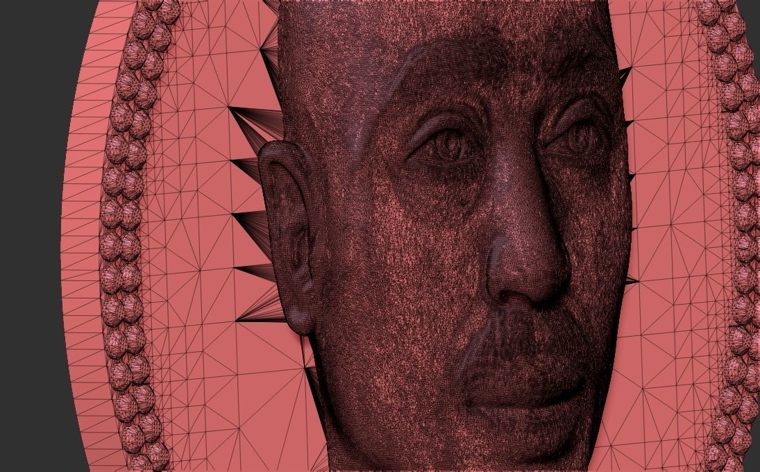 Tupac Shakur medallion pendant 3D printing ready stl obj 3D print model_30