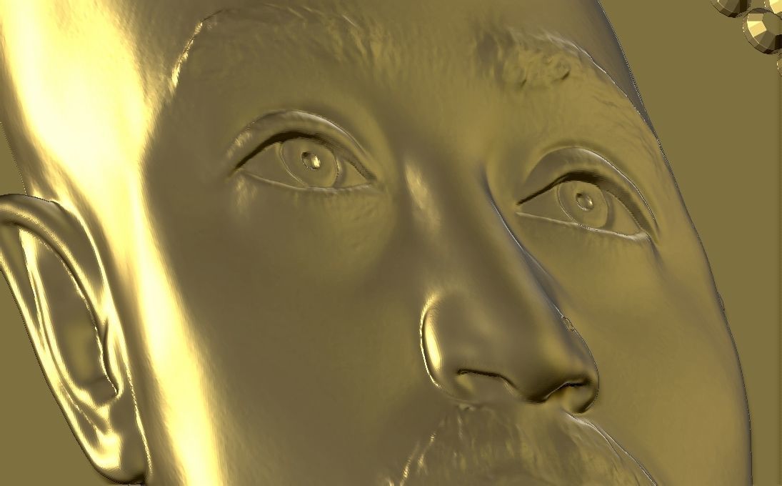 Tupac Shakur medallion pendant 3D printing ready stl obj 3D print model_18