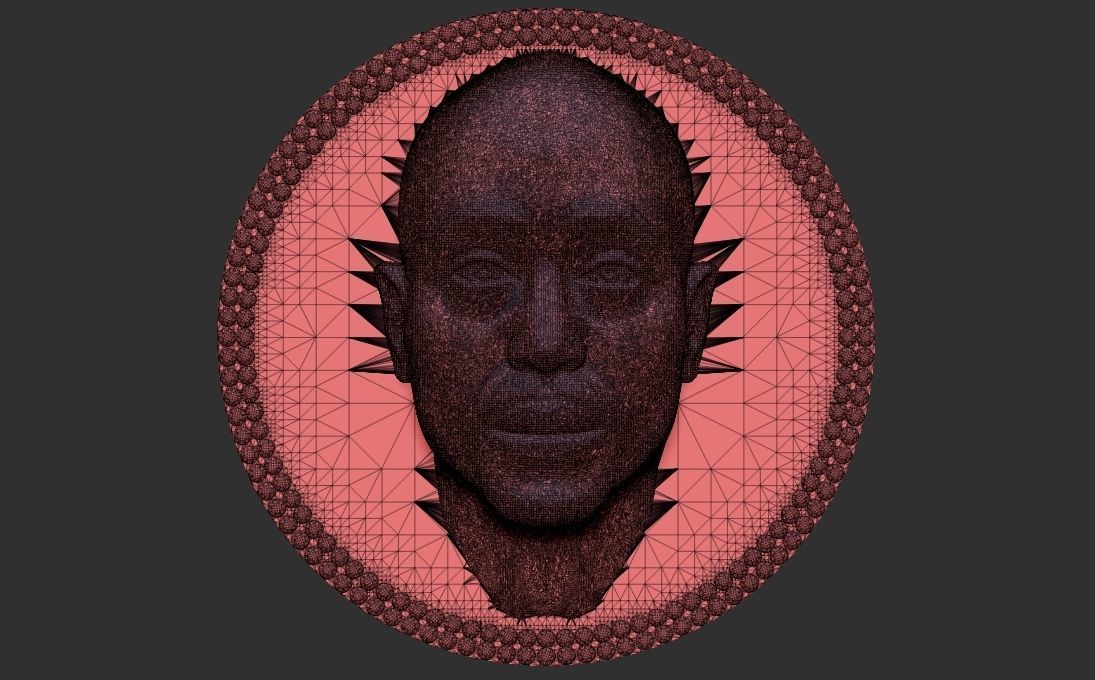 Tupac Shakur medallion pendant 3D printing ready stl obj 3D print model_29
