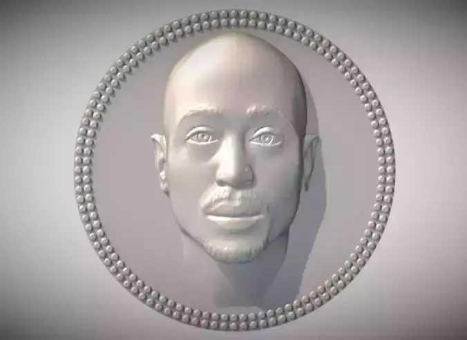 Tupac Shakur medallion pendant 3D printing ready stl obj 3D print model