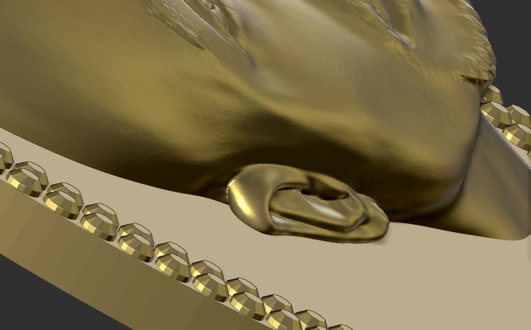 Tupac Shakur medallion pendant 3D printing ready stl obj 3D print model_16