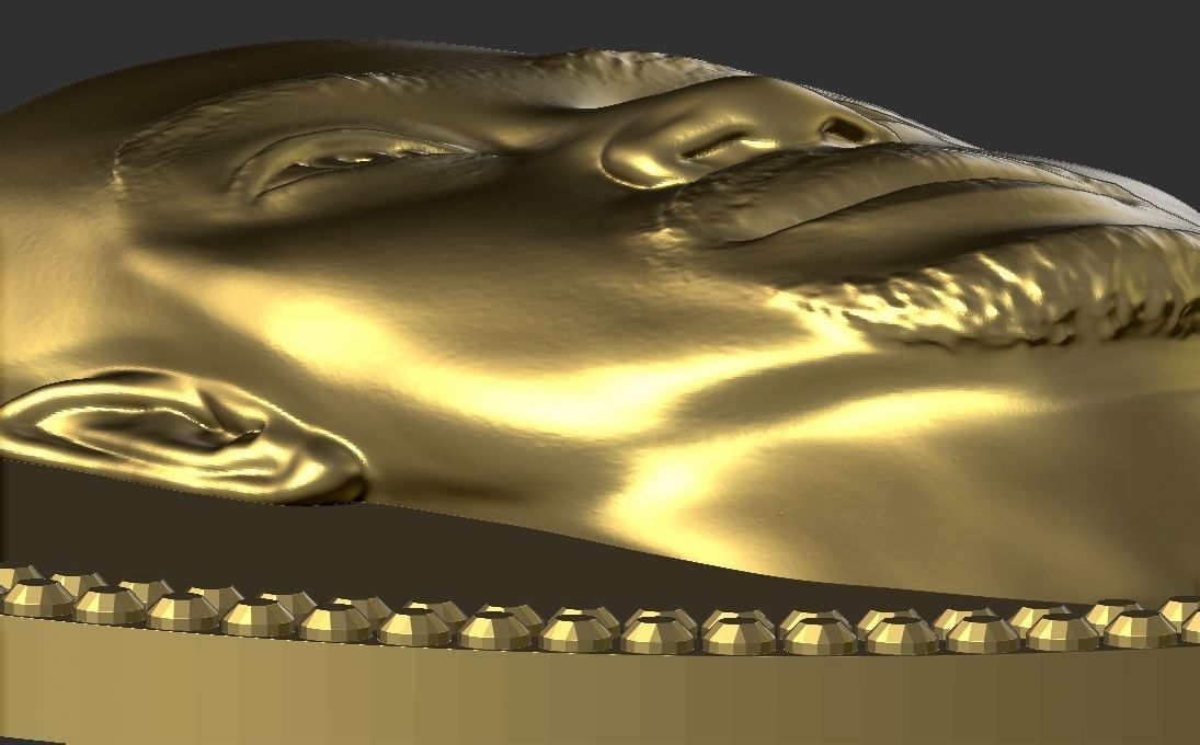 Tupac Shakur medallion pendant 3D printing ready stl obj 3D print model_14