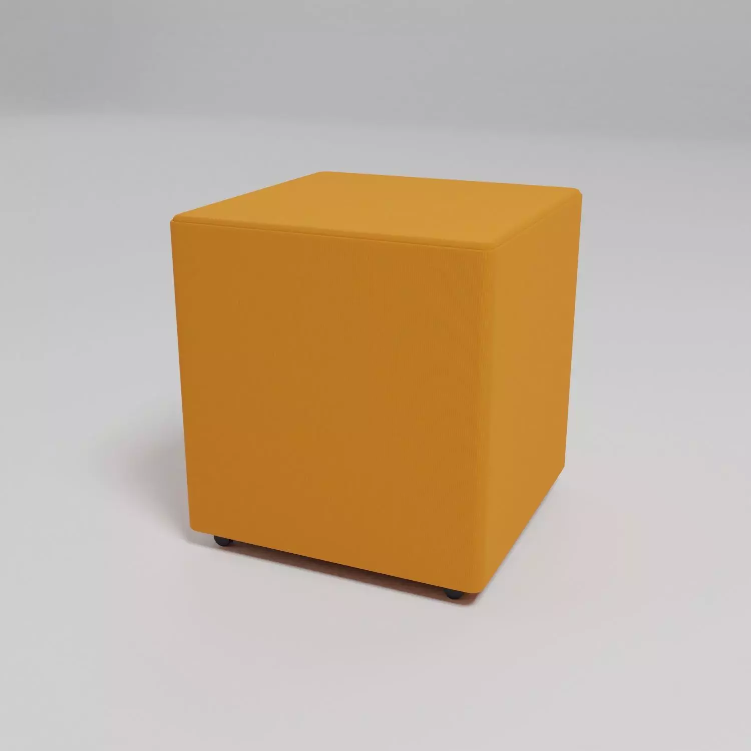 MIX - square shaped pouf with castors - Free 3D model_0