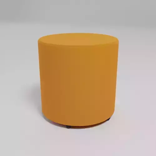 MIX - rounded pouf with castors -