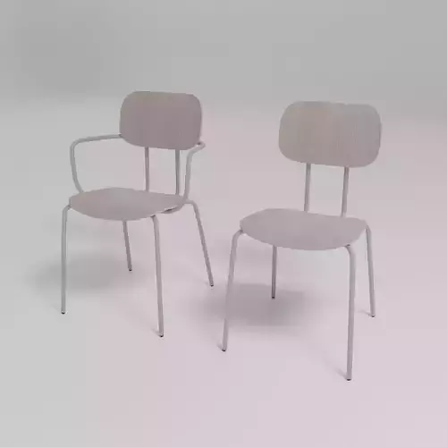 NEW SCHOOL - Fabric chair with integrated cushion -