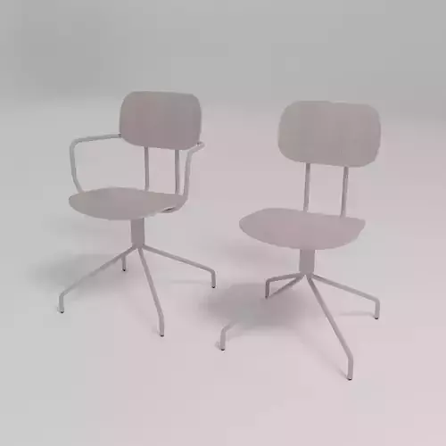 NEW SCHOOL - Fabric chair with armrests -