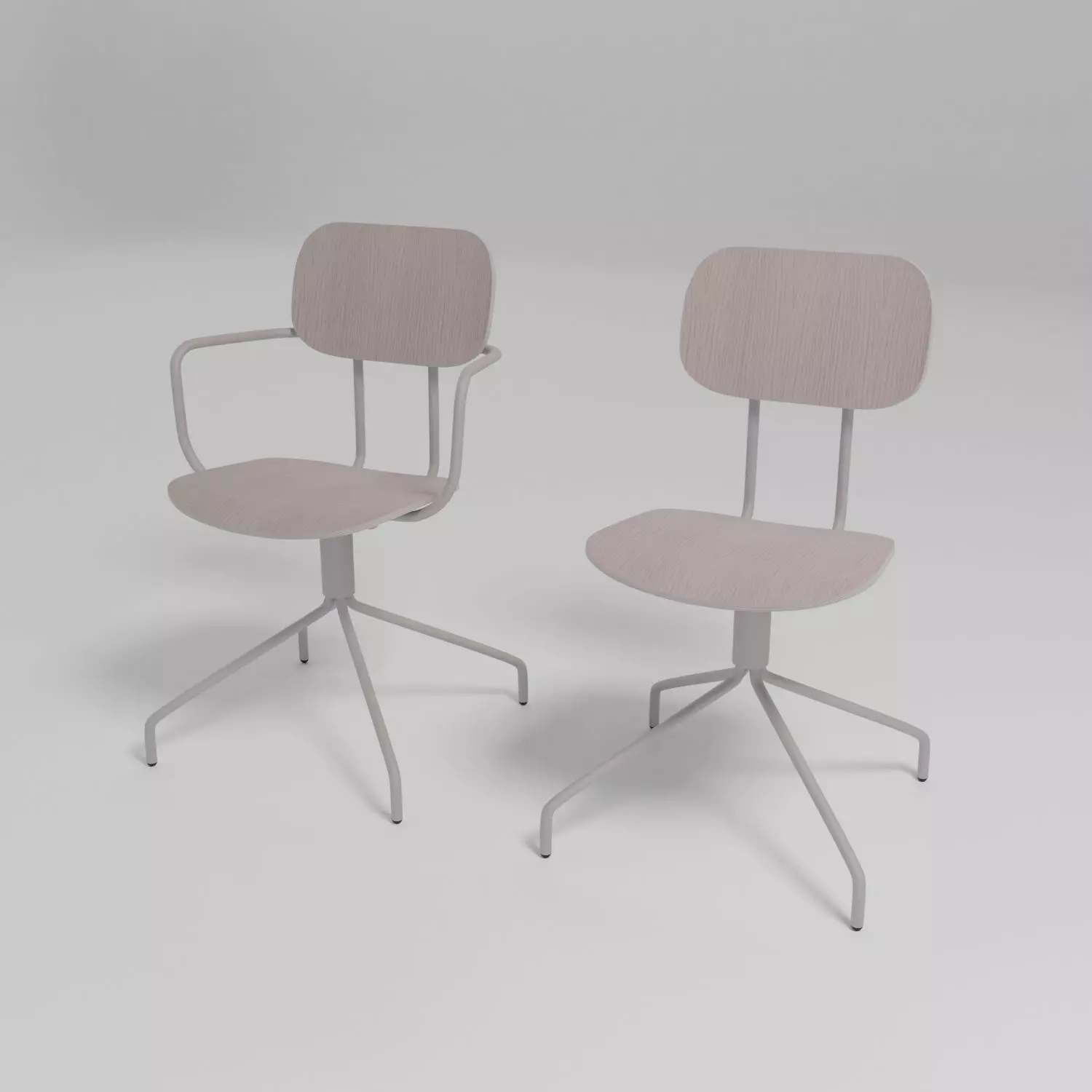 NEW SCHOOL - Fabric chair with armrests - Free 3D model