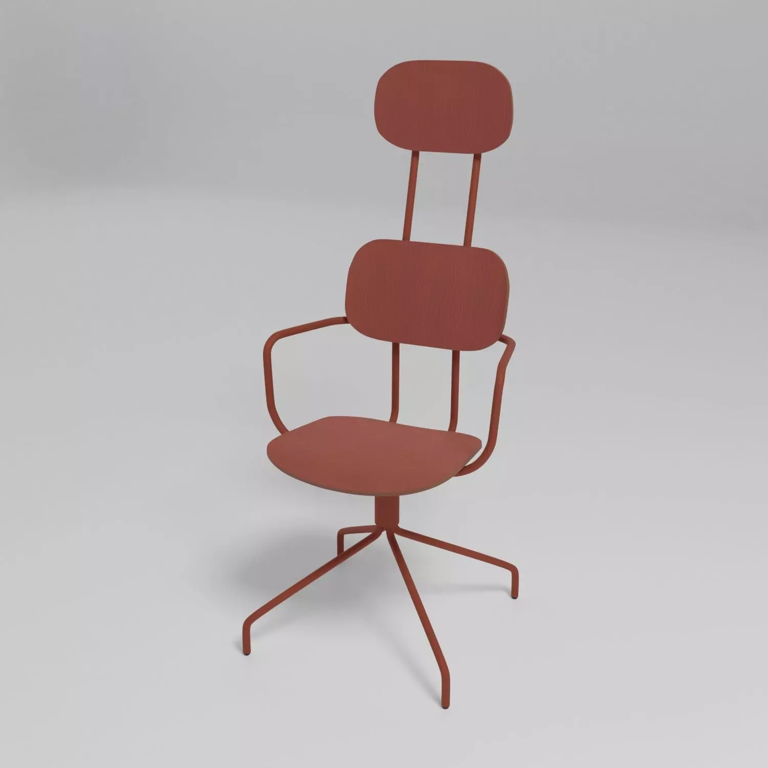NEW SCHOOL - 4-star based plywood office chair with armrests - Free 3D model