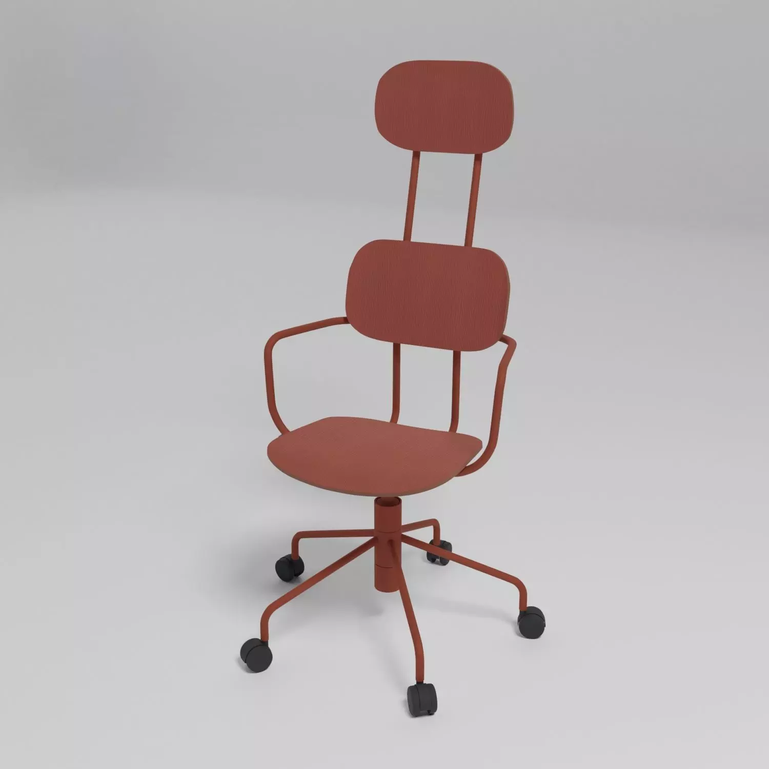 NEW SCHOOL - 5-star based chair with armrests and castors - Free 3D model