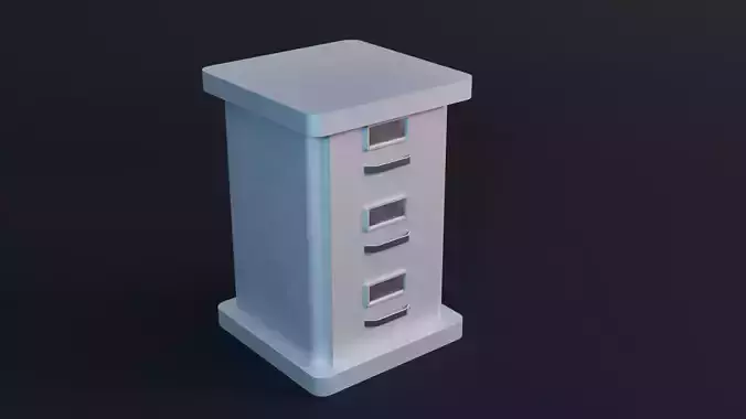 Cabinet - Game Ready - Low Poly PBR 3D Model Low-poly 3D model