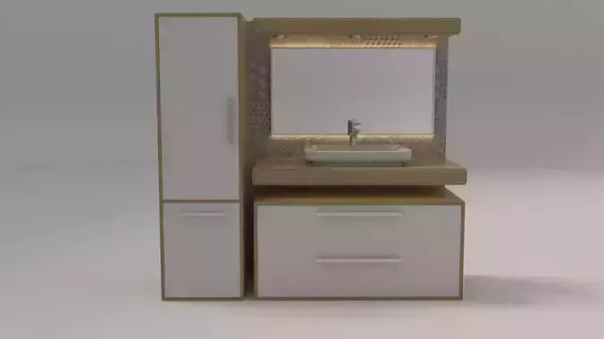 Ikea Style Bathroom Cabinet Furniture 