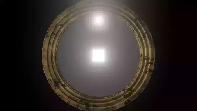 Old Antique Circle Mirror