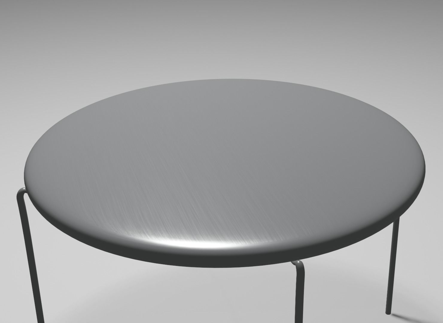 Metal table Low-poly 3D model_1