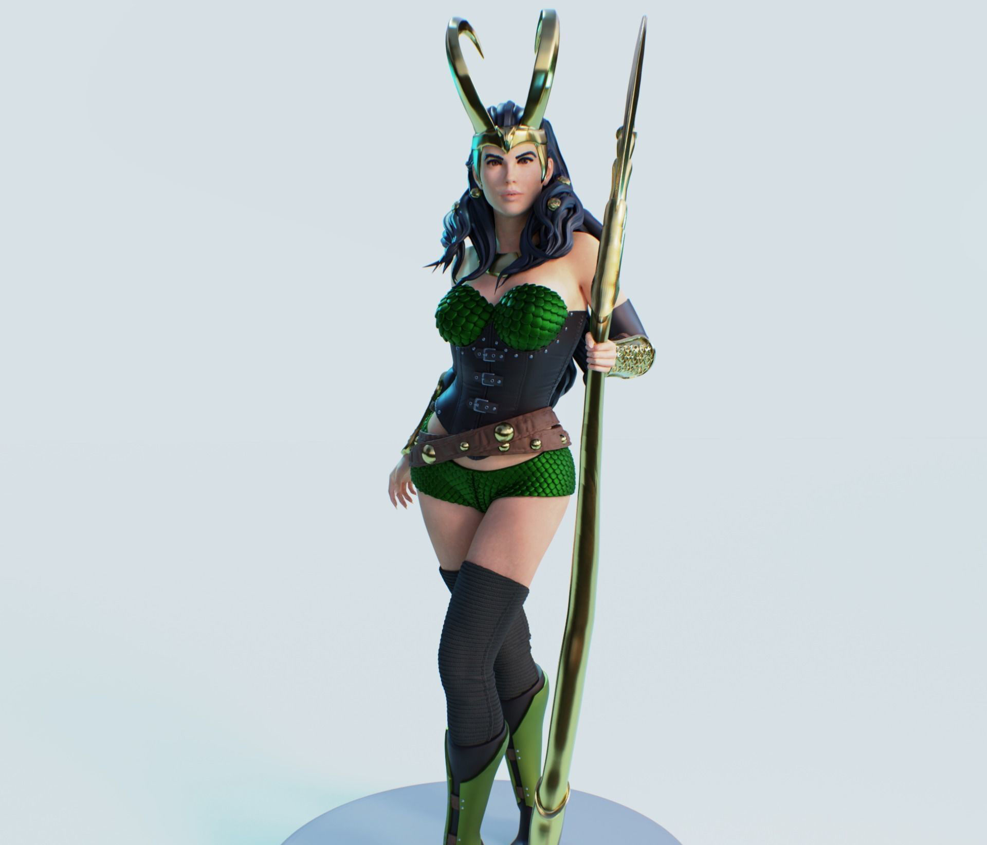 Lady Loki Fanart 3D 3D print model_3