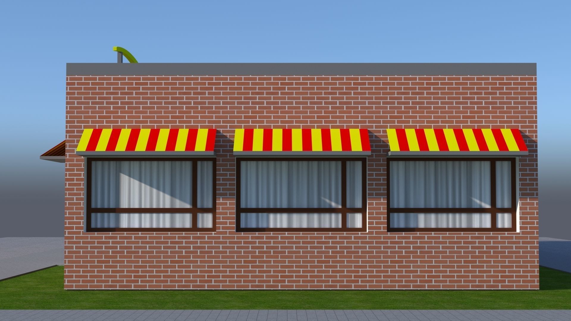 Arch Viz Restaurant 3d Model McDonalds 3D model_7