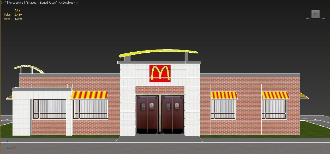 Arch Viz Restaurant 3d Model McDonalds 3D model_10