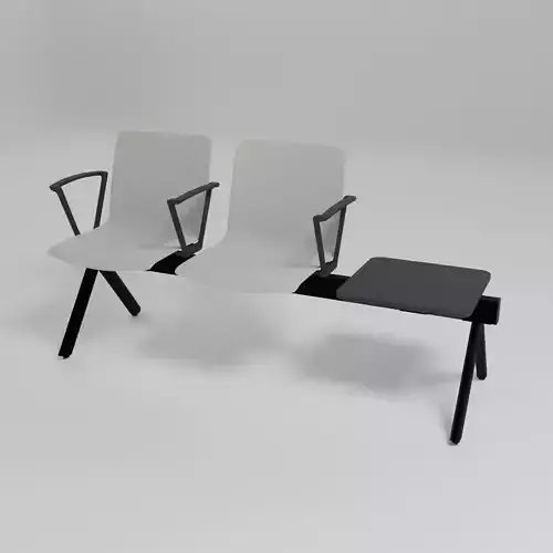 SHILA - Freestanding 2 seater bench with the table top -