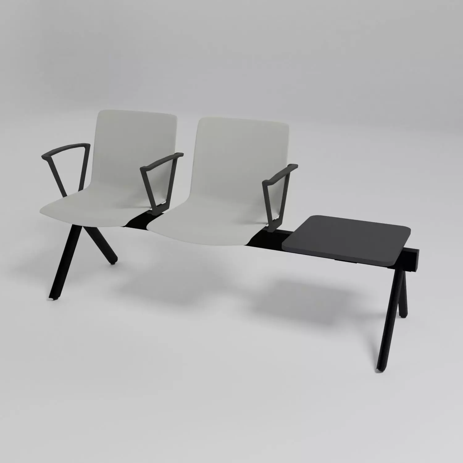 SHILA - Freestanding 2 seater bench with the table top - Free 3D model