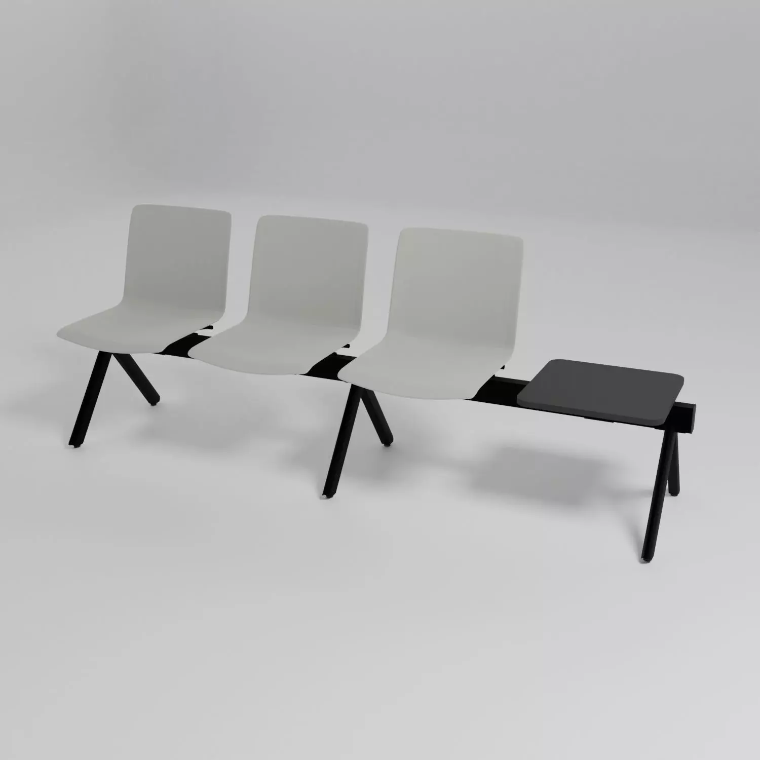 SHILA - Freestanding 3 seater bench with the table top - Free 3D model