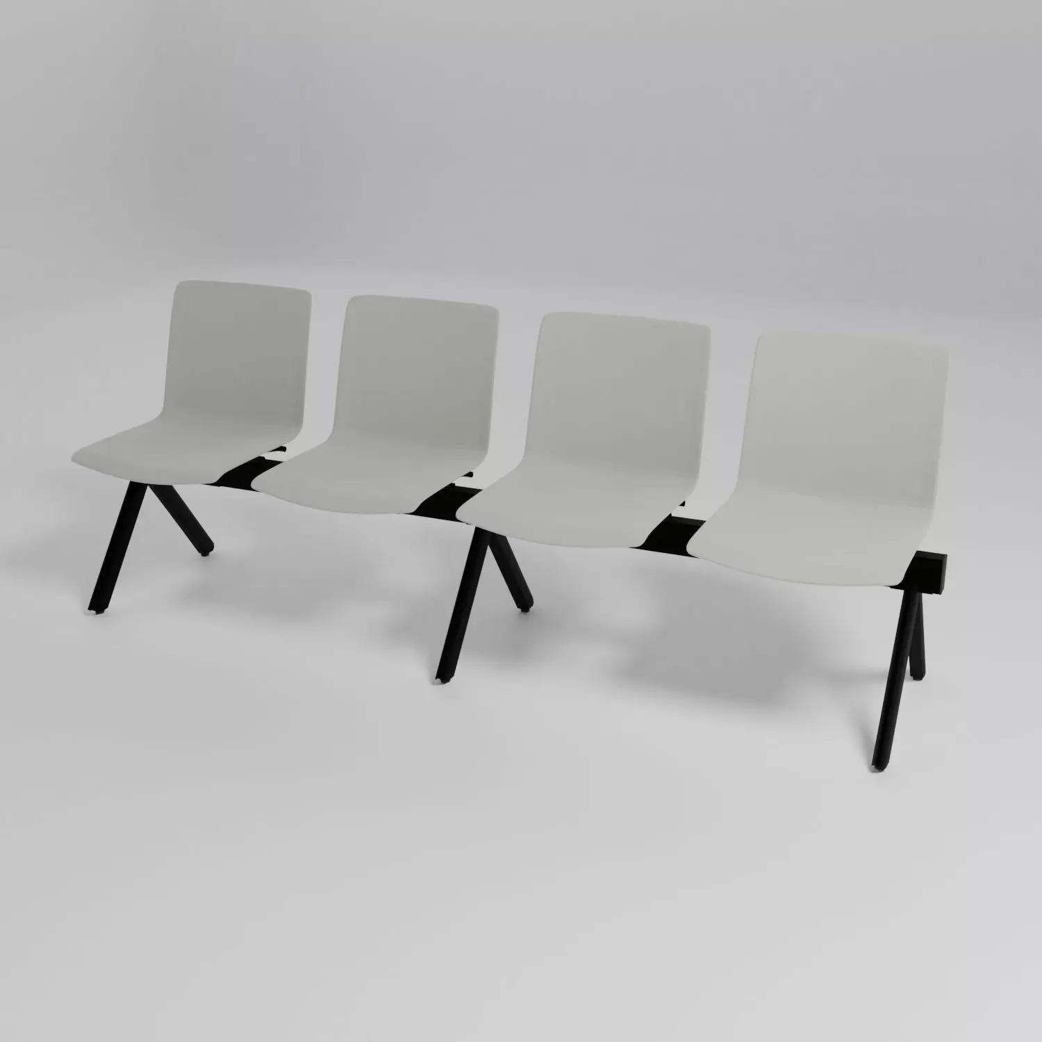 SHILA - Freestanding 4 seater bench - Free 3D model