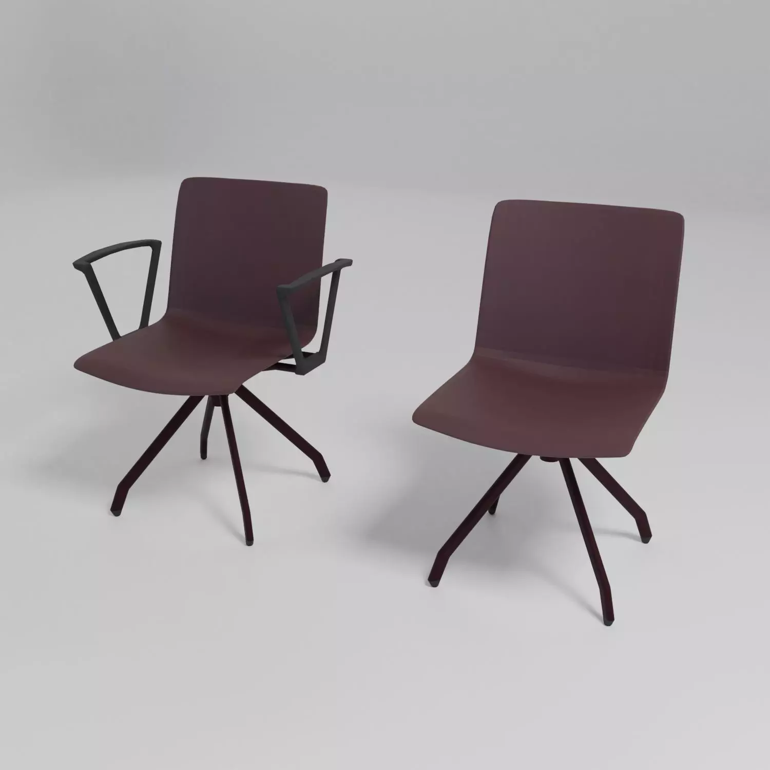 SHILA - Reception chair with 4-star base - Free 3D model
