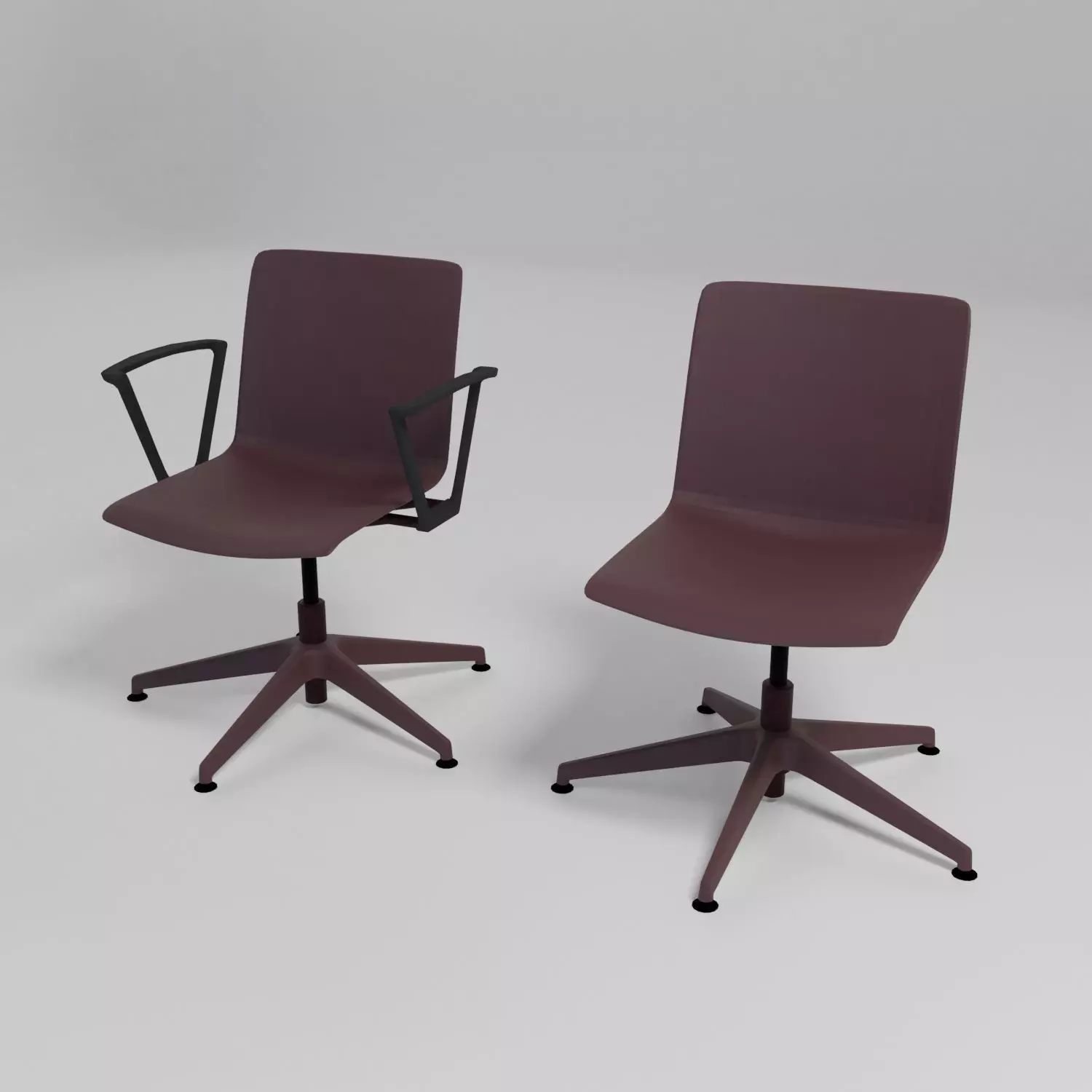 SHILA - Reception chair with 5-star base - Free 3D model