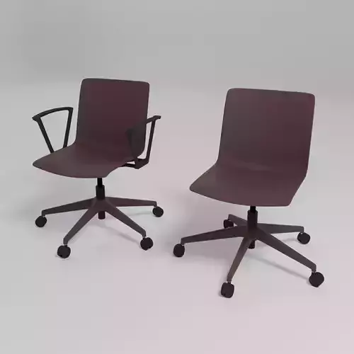 SHILA - Reception chair with 5-star base with castors -