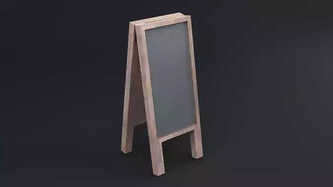 Black Board Game Ready - Low Poly 3d Model