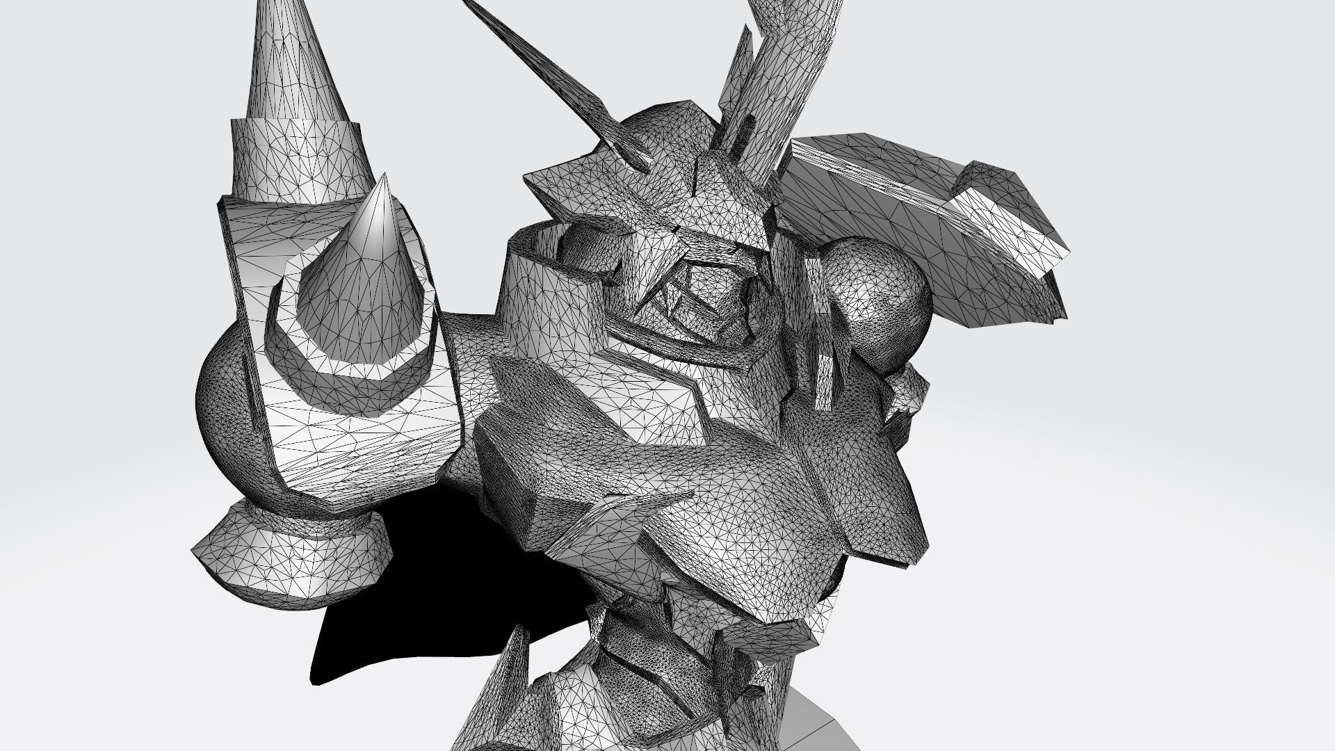 Omnimon X  bust 3D print model_2