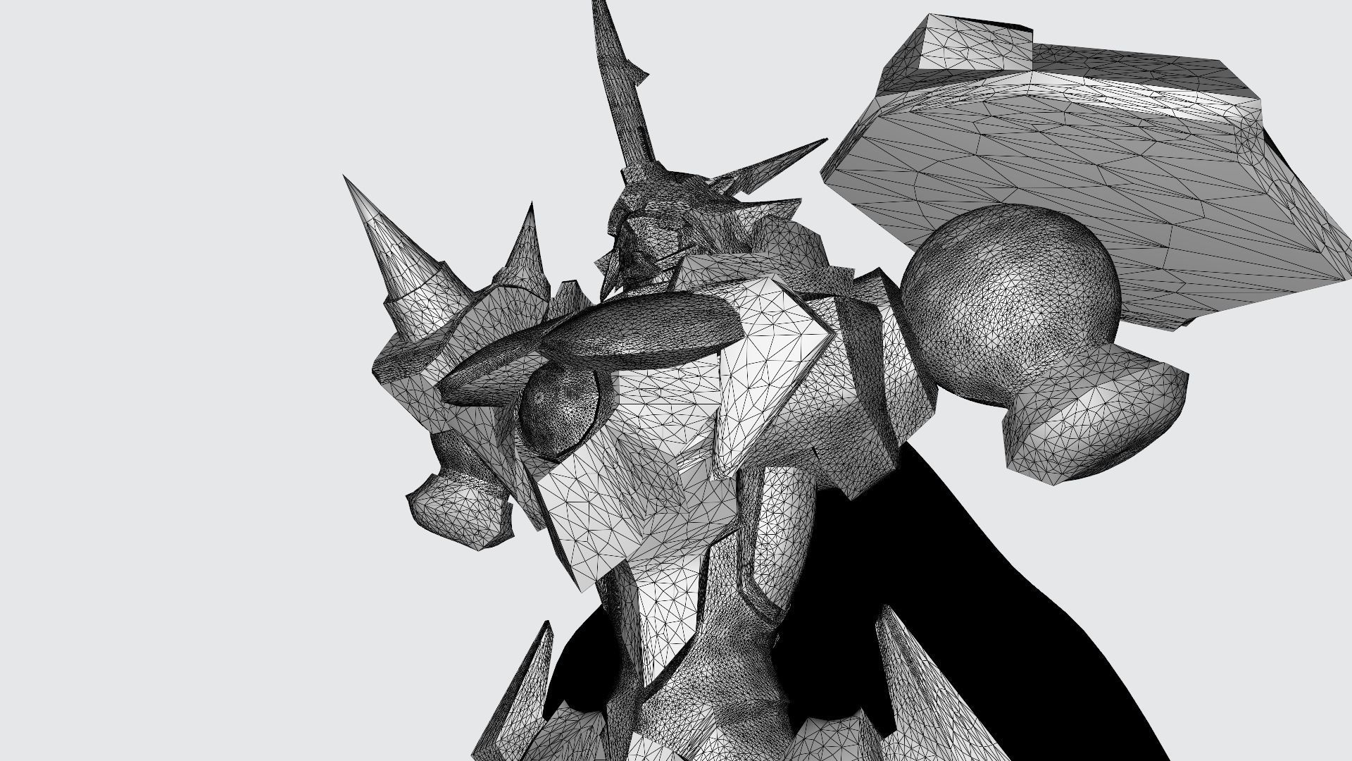 Omnimon X  bust 3D print model_3