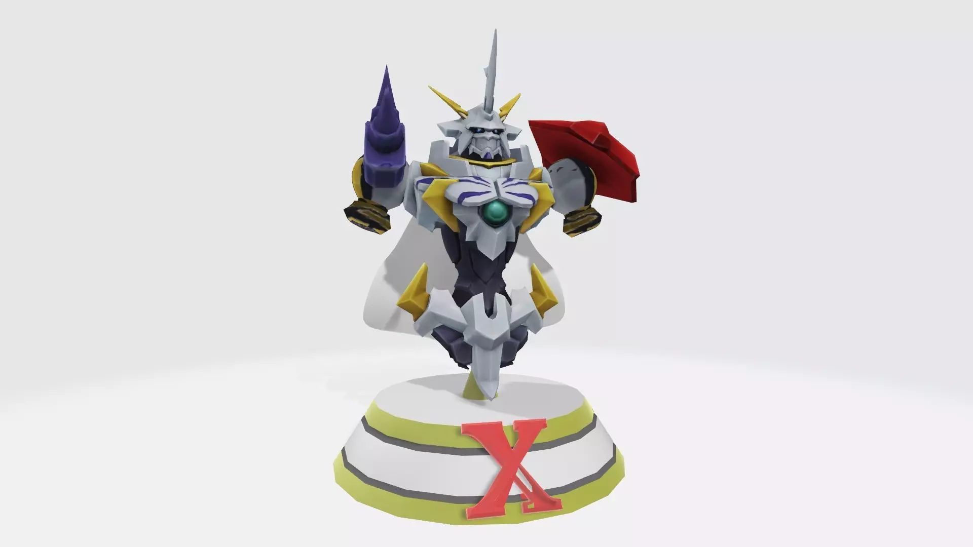 Omnimon X  bust 3D print model_0