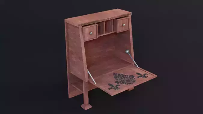 Cabinet Game Ready Low-Poly PBR 3D Model Low-poly 3D model