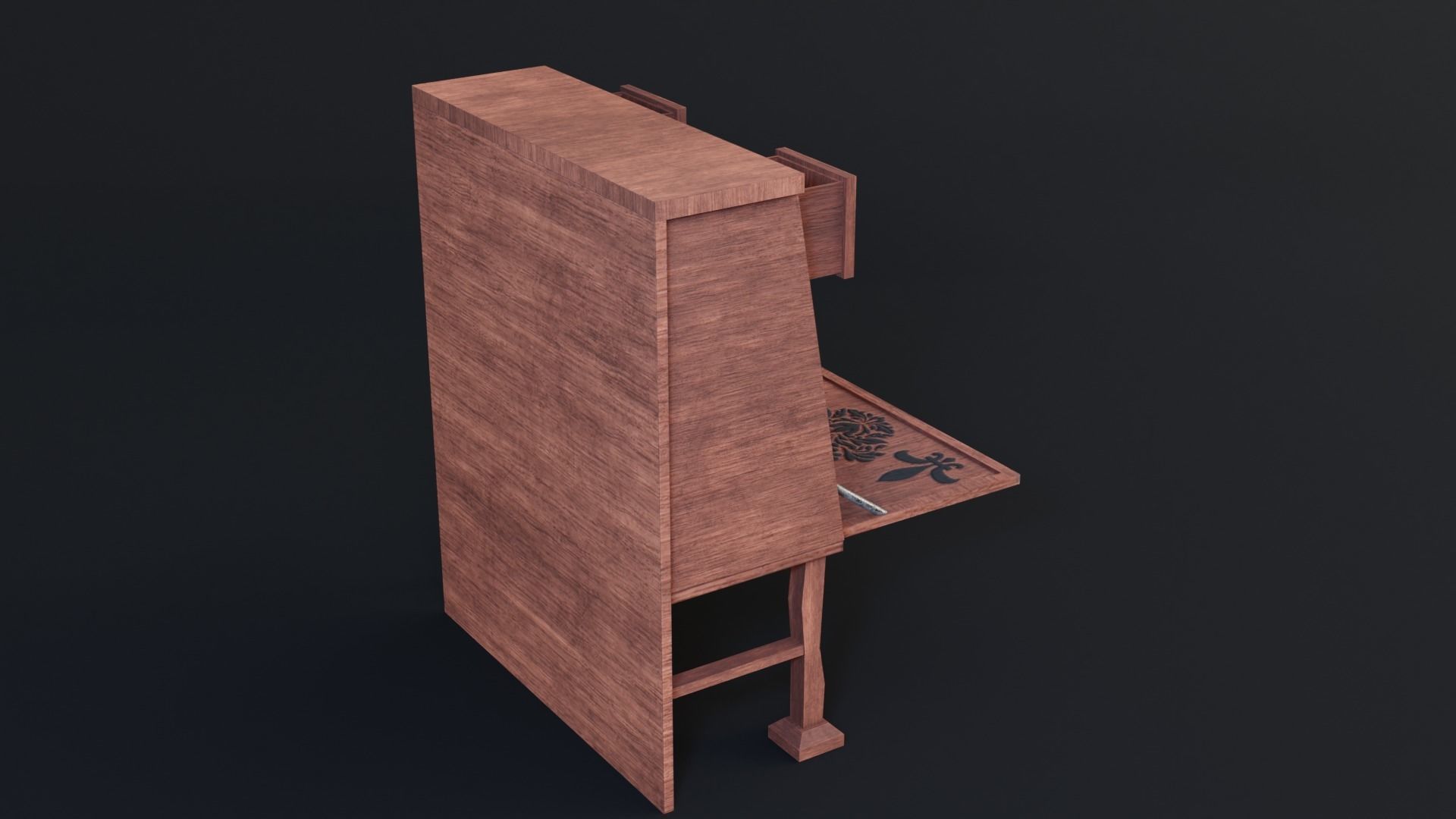 Cabinet Game Ready Low-Poly PBR 3D Model Low-poly 3D model_2