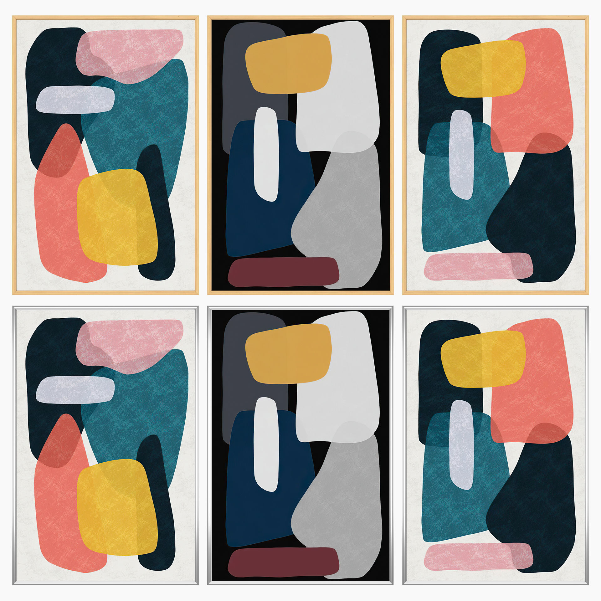 Wall Art Set 3619 3D model_2