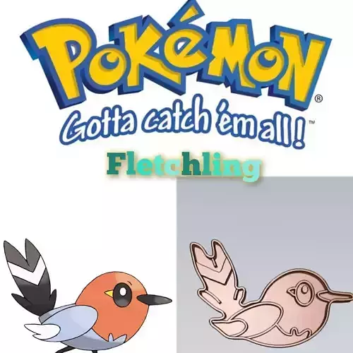 Amazing Pokemon Fletchling Cookie Cutter Stamp Cake Decorating 