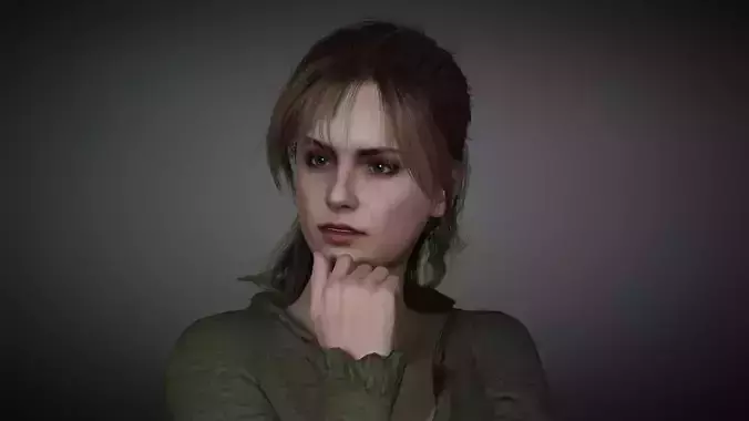 AAA Realistic Female Character 02 Low-poly 3D model