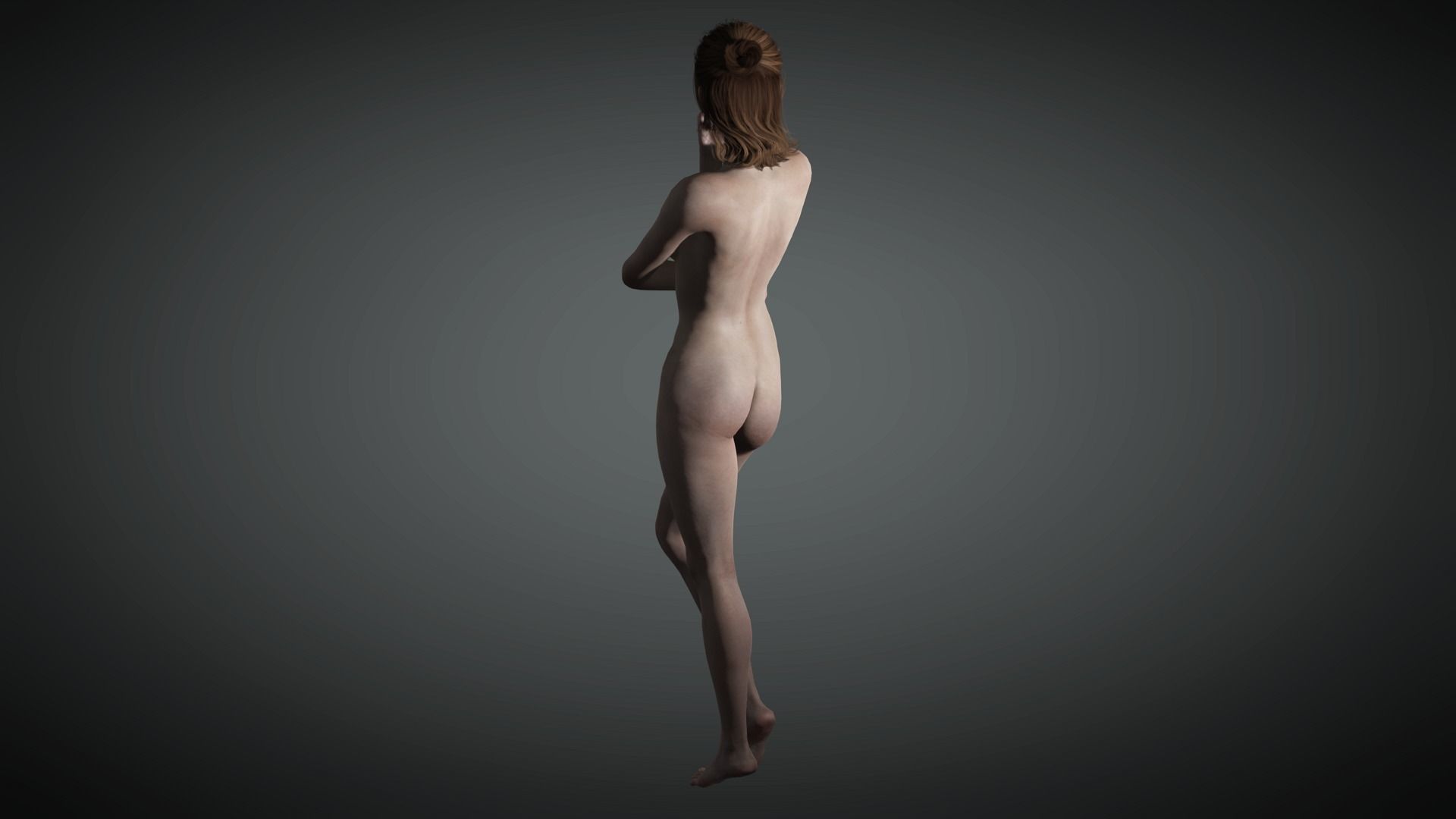 AAA Realistic Female Character 02 Low-poly 3D model_4