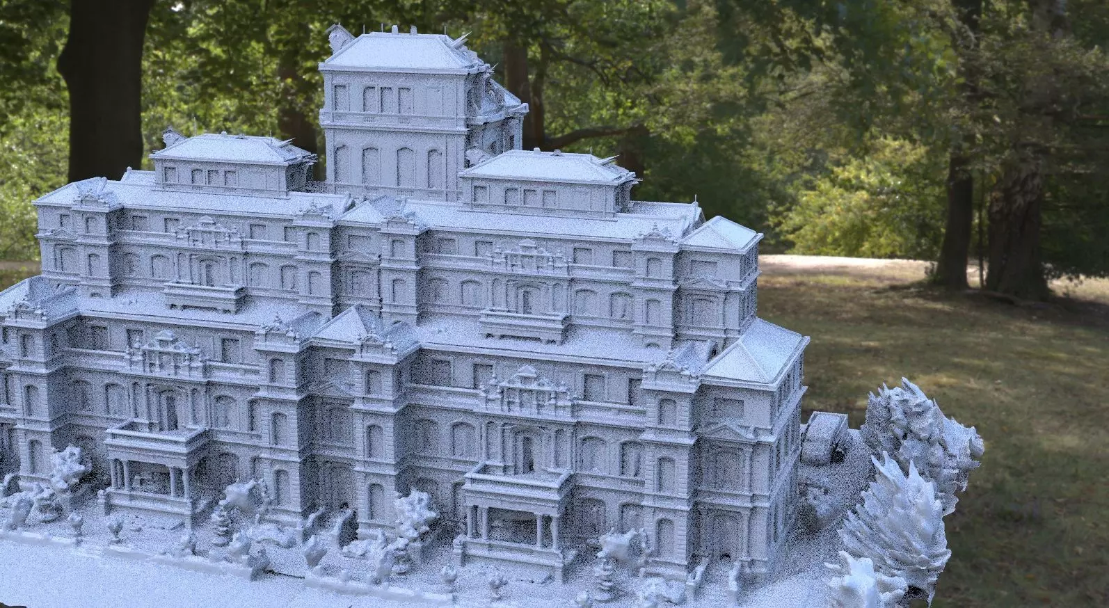 Massive Mansion Elizabethan 3D model_0