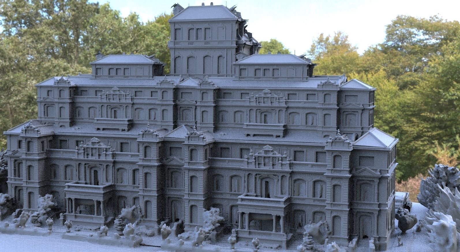 Massive Mansion Elizabethan 3D model_1