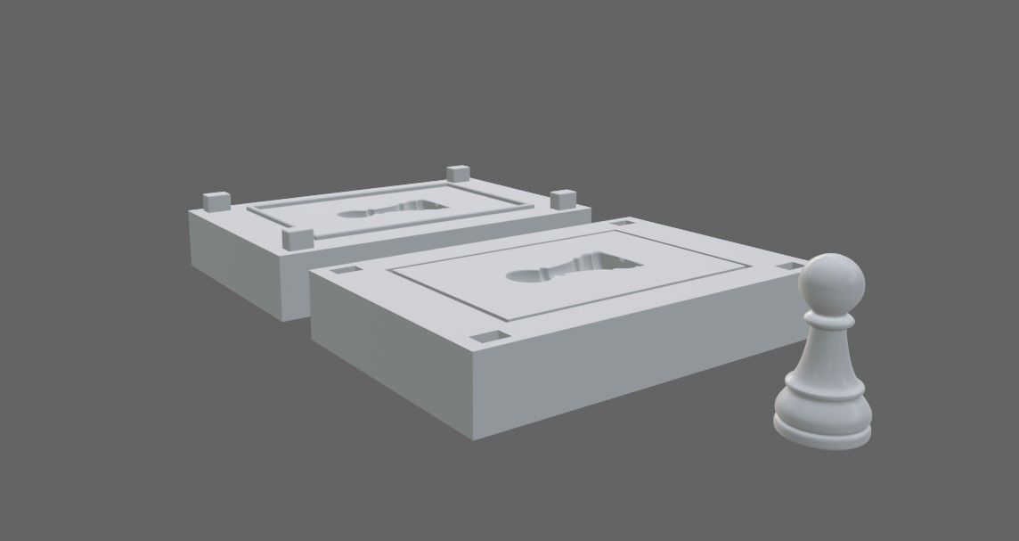 Mold for Pawn - Chess Game - Form - Xadrez Molde Forma 3D print model_12